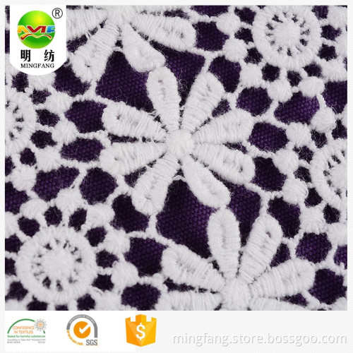 Organik 100 Cotton Lace Bordir Kain untuk Pakaian